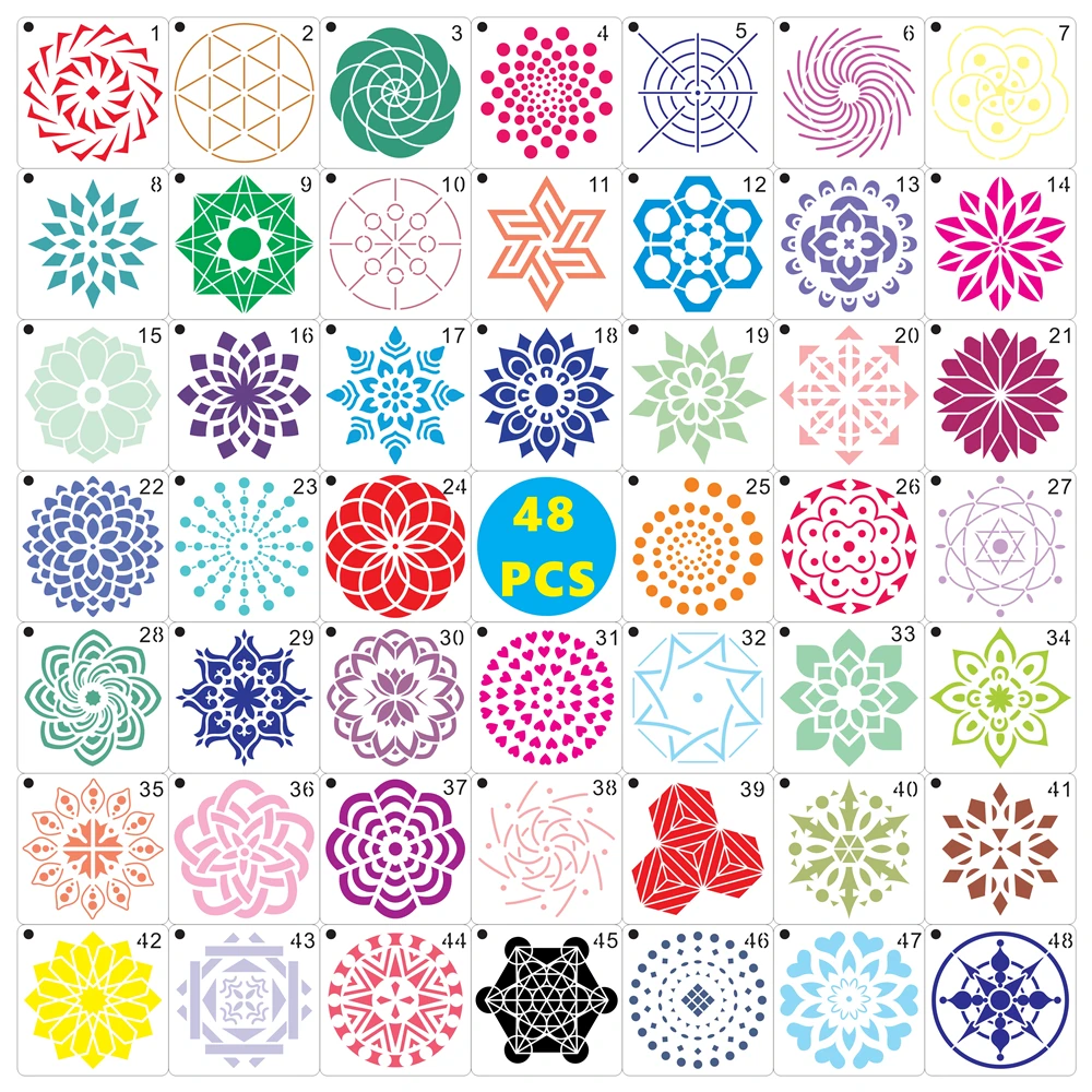 Mandala Stencils - Set of 12 –