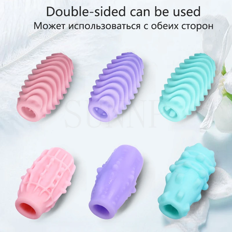 Free Custom Box - Male Masturbator Silicone Pocket Pussy for Men Portable Masturbation Soft Stick Double Face Usable Sex Toys