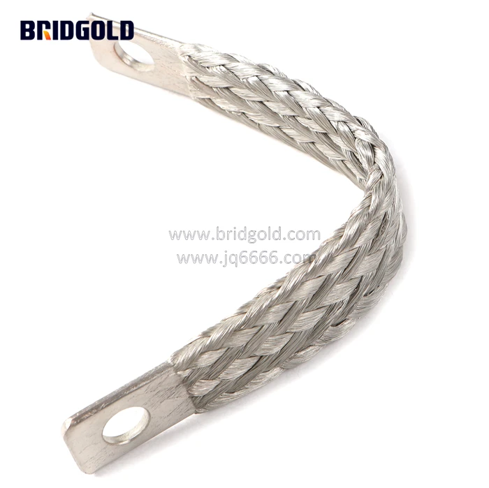 Customized Size Earthing System Connection Car Battery Copper Braided Ground Strap