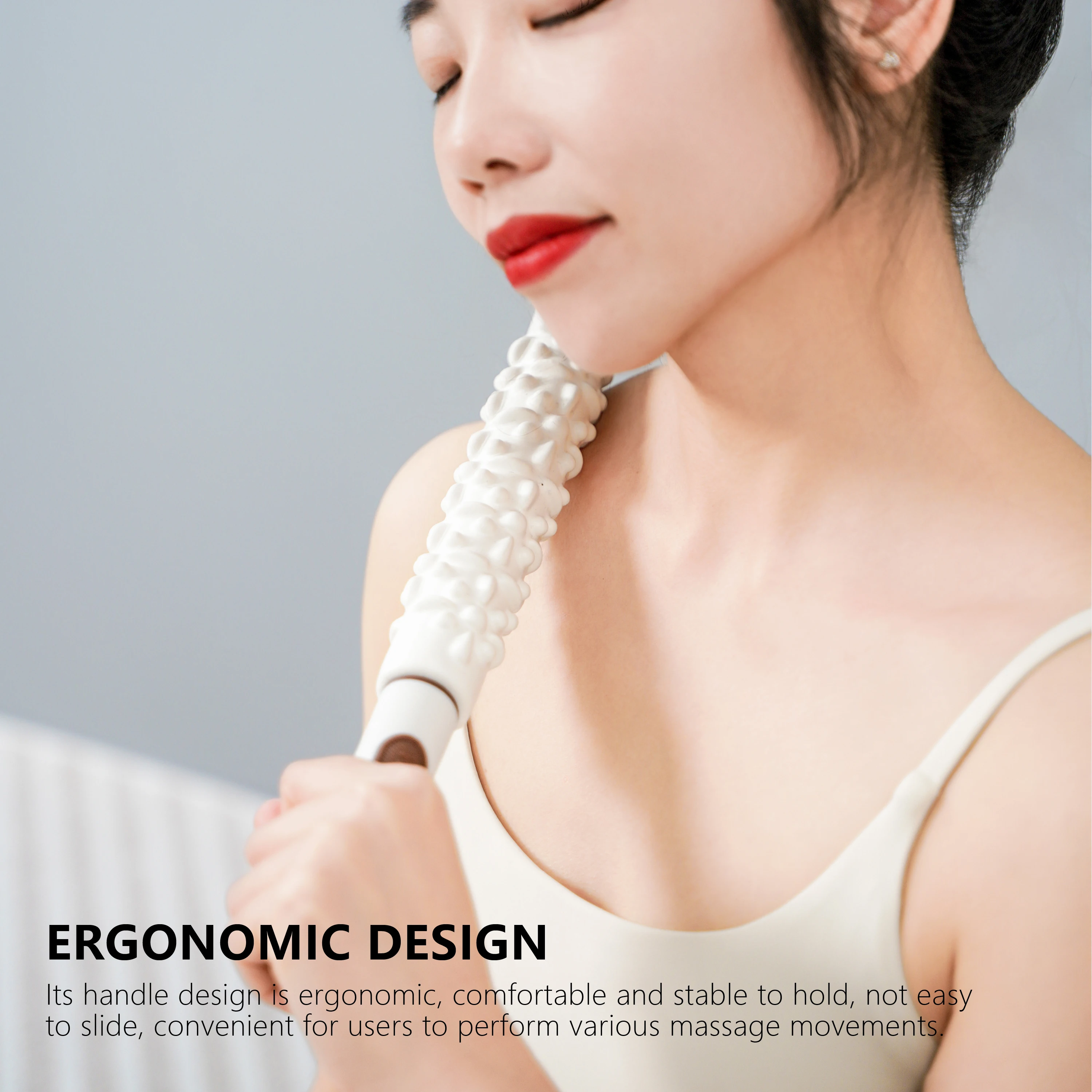 BLOOM Acupuncture Point Cellulite Massage Roller Stick Portable Roller Healthcare Rotary Massage Stick Massage Stick for Female