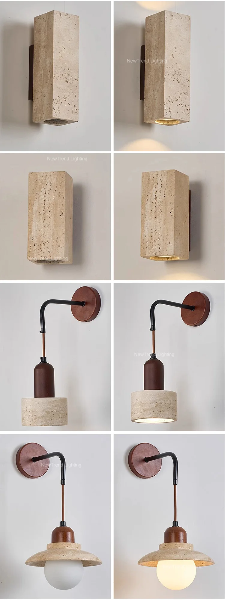 cpl 440 modern textured plaster wall light  minimalist stone effect sconce for living room-3