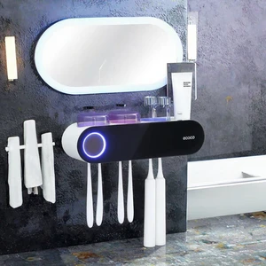 Wall-mounted Eco-Friendly Modern Toothbrush Holder Sterilizer Ultraviolet Intelligent Electric Sterilization Mouthwash Cup