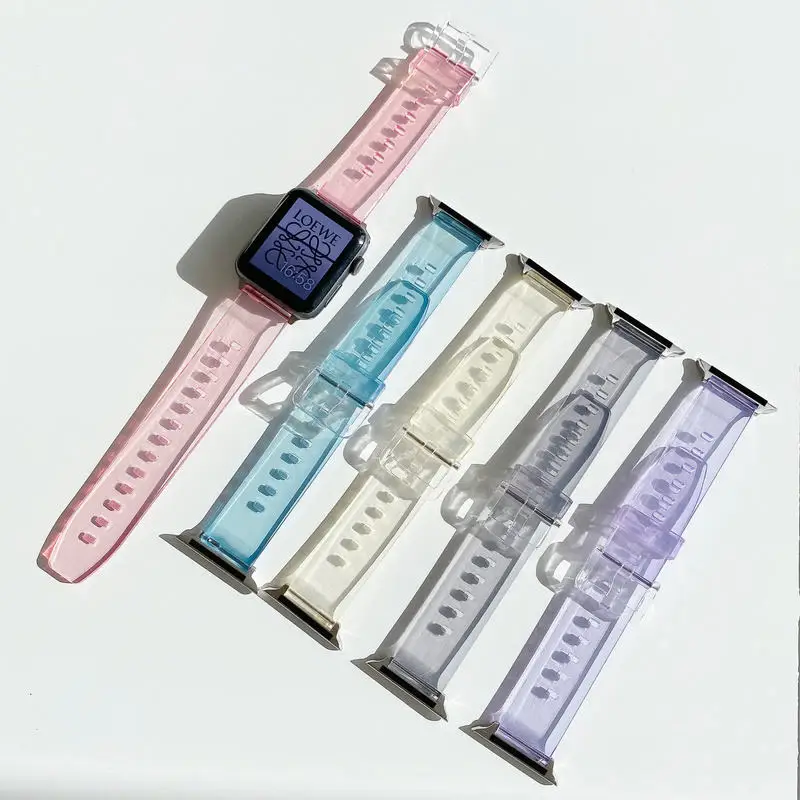 product wholesale custom new design smart sports silicone watch bands mens womens 40 41 42 43 44 45mm compatibility for apple watches-6