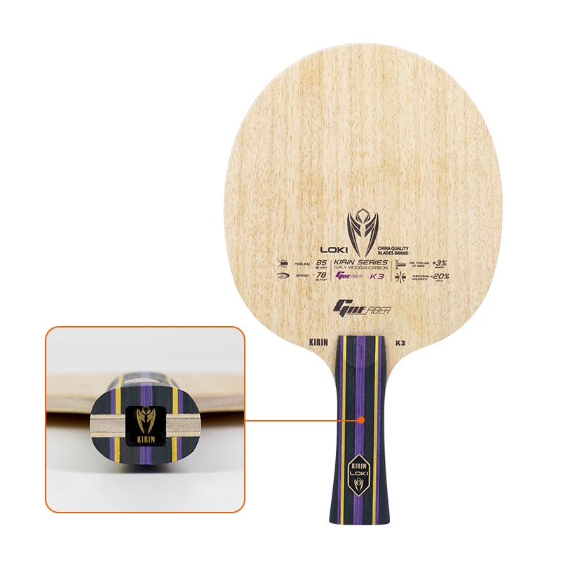 tanigaki333 Loki X3 Star Kirin Ping Pong Bat with Bag, RXTON ITTF Rubber Table