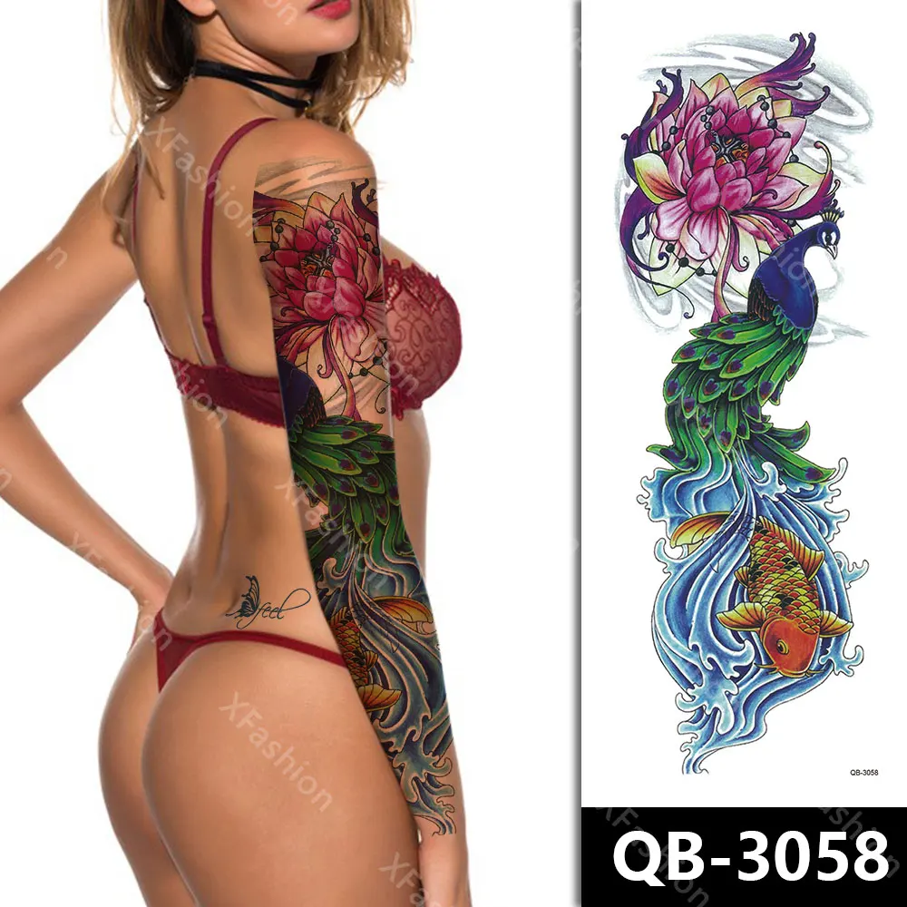 成人全臂部落图腾临时纹身袖化妆袖纹身贴纸| Alibaba.com, image size:1000x1000