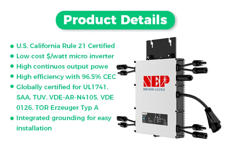 Northern Electric Power Nep Solar Micro Inverter Bdm 2000 2000w Microinverte