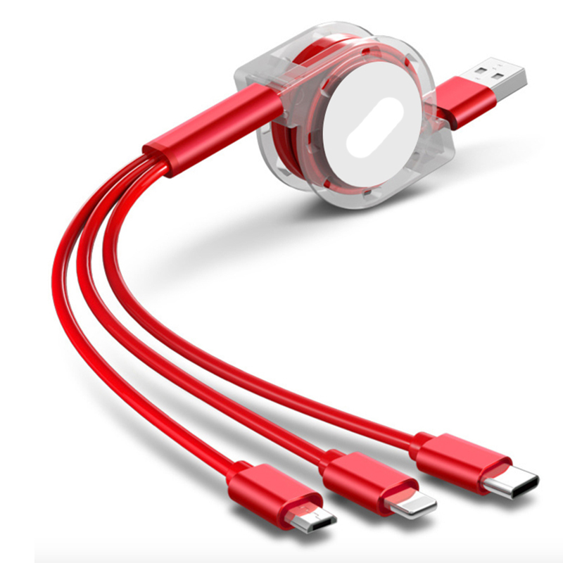 3 в 1 Usb-кабель, портативный мобильный телефон TPE Usb-кабель для зарядки