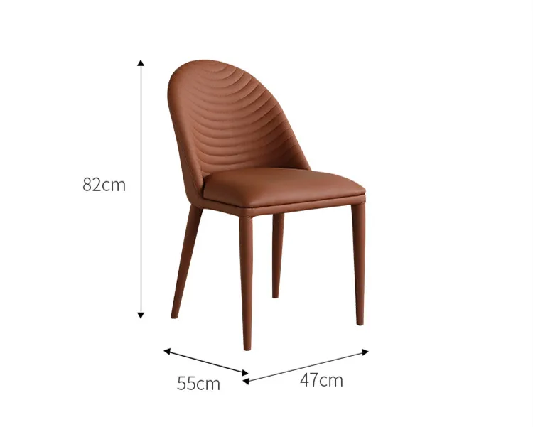 Italian Modern Single Dining Chair Hotel Pu Dining Room Chair Furniture