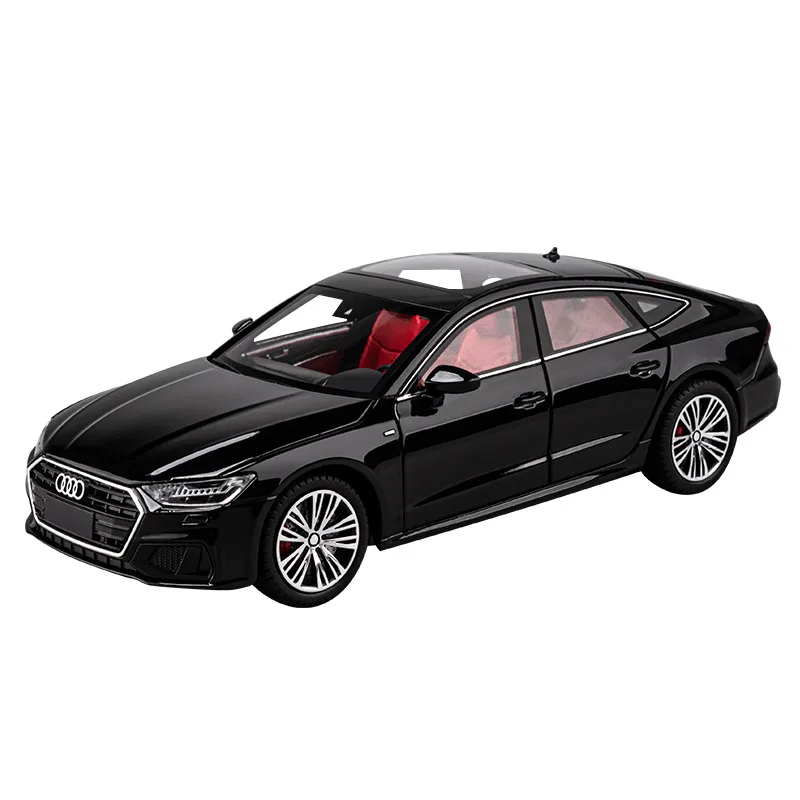 Simulation 1:24  A7 Toy Gift for Kids with Sound and Light Pullback Die Cast Model Car