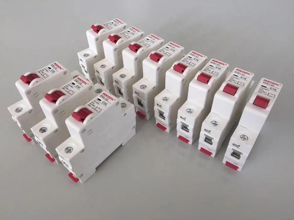 Miniature Circuit Breaker MCB 1P 2P 3P 4P 1A 3A Upto 63A CE Certificated Silver Mini Two Pole 30 Amp Thin Series Circuit Breaker