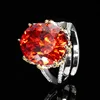 adjustable size Bird's Nest cut orange ring