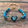 Pulsera de cuentas de piedra emperador azul