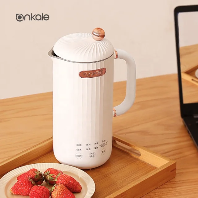 Ankale Homemade Almond Automatic Nut Milk Maker Low Noise 300ml White Auto Clean Soy Milk Blender Milk Making Machine