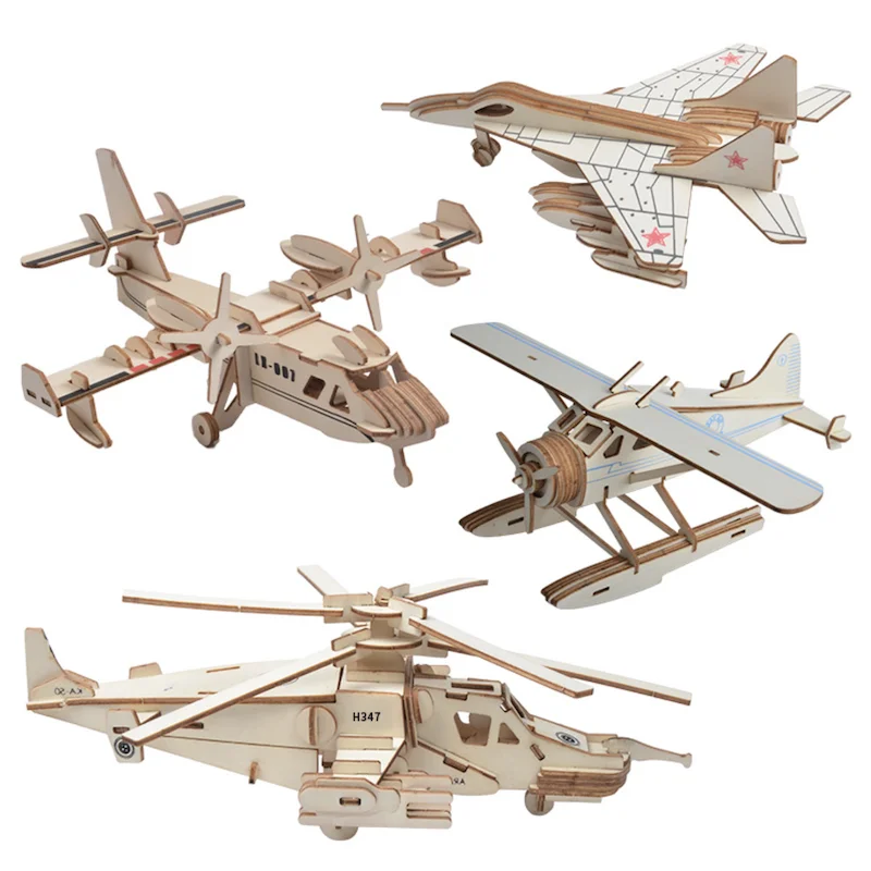 3D Wooden Puzzle Kits - DIY Educational Toys for Kids