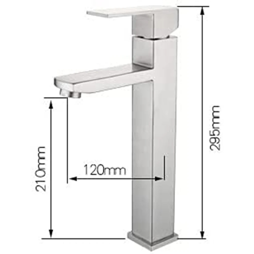 TOCALOCA Tall Vessel Bathroo Faucets Chroe Silver Basin ixer Tap