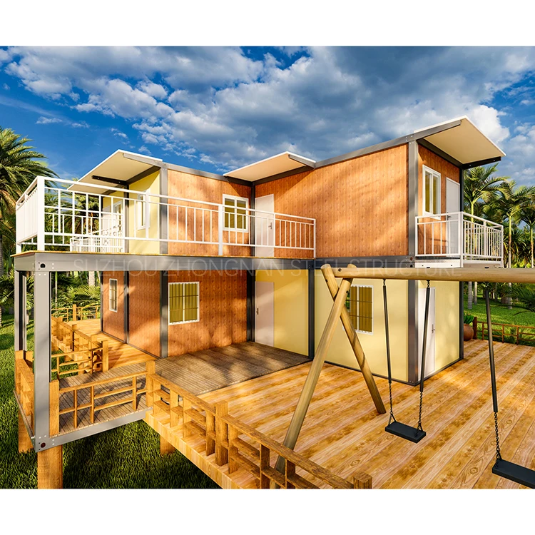 New Design Village Style Fast Assembly Tiny Prefab Flat Packed Houses Containers Live Homes Building