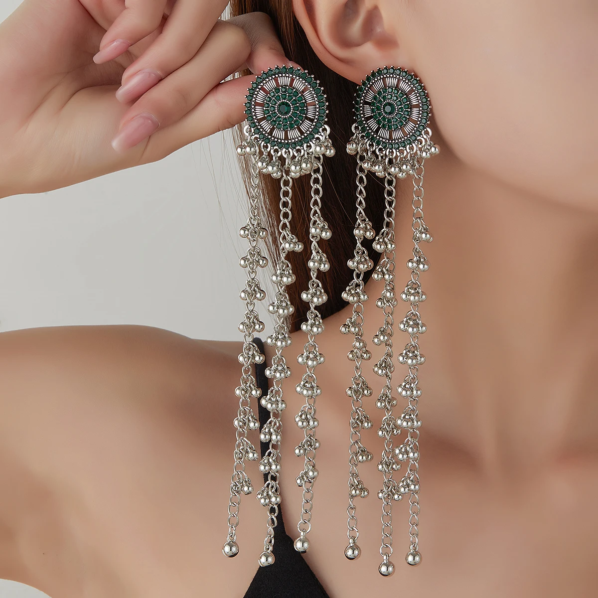 Boho Gypsy Drop Earrings With Tassels - Vintage Indian Jhumka Style For Weddings & Festivals