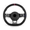 Cuir semi-perforé + Alcantara + Bande rouge