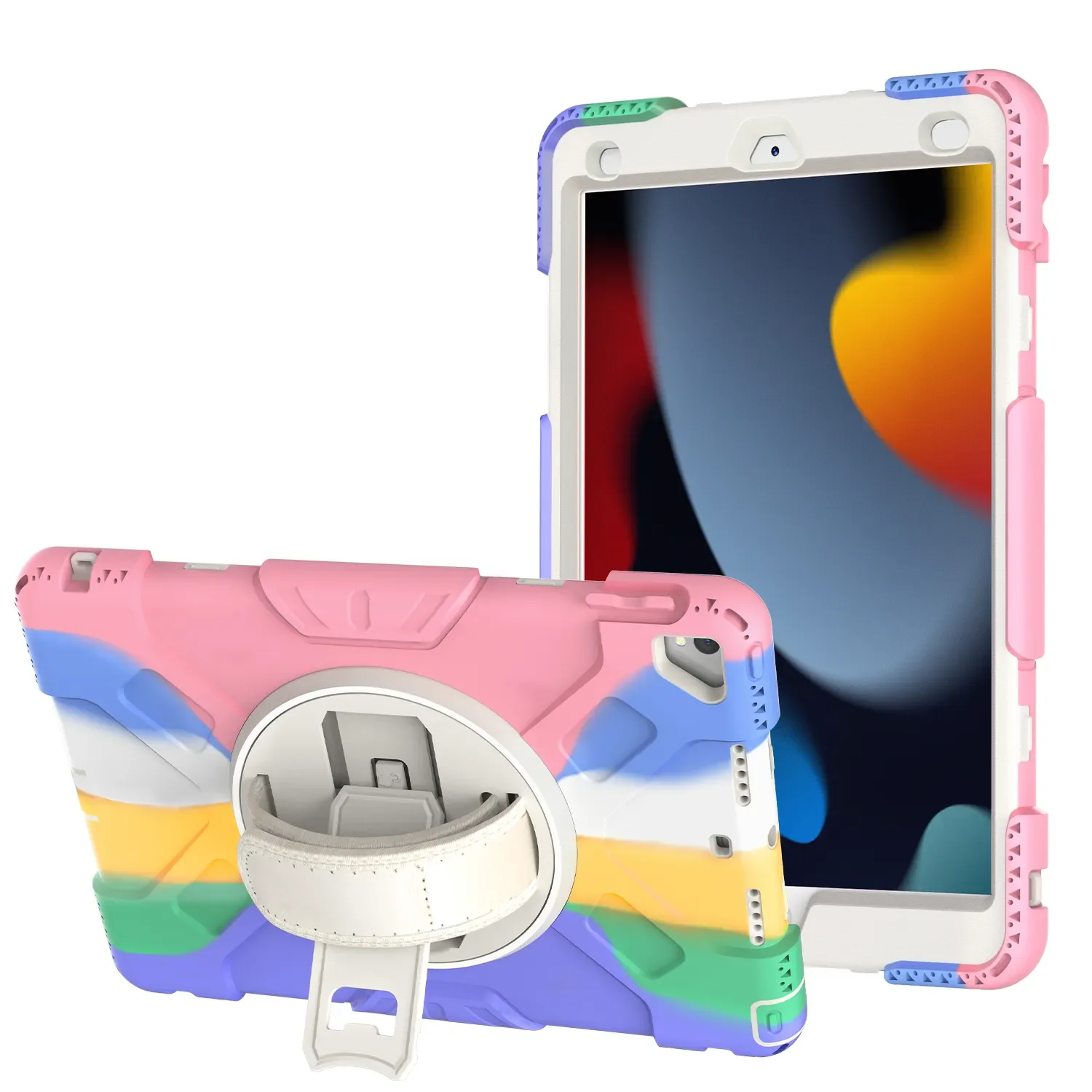 Funda protectora a prueba de golpes para tableta Ome Funda anti-caída con soporte de 360 grados para Ipad Air Pro 11 2024  