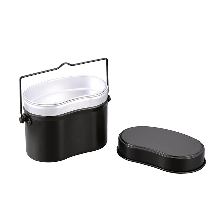 Outdoor Camping Metal Mess Tin Mess Kit Polished Lunch Box Mess Kit