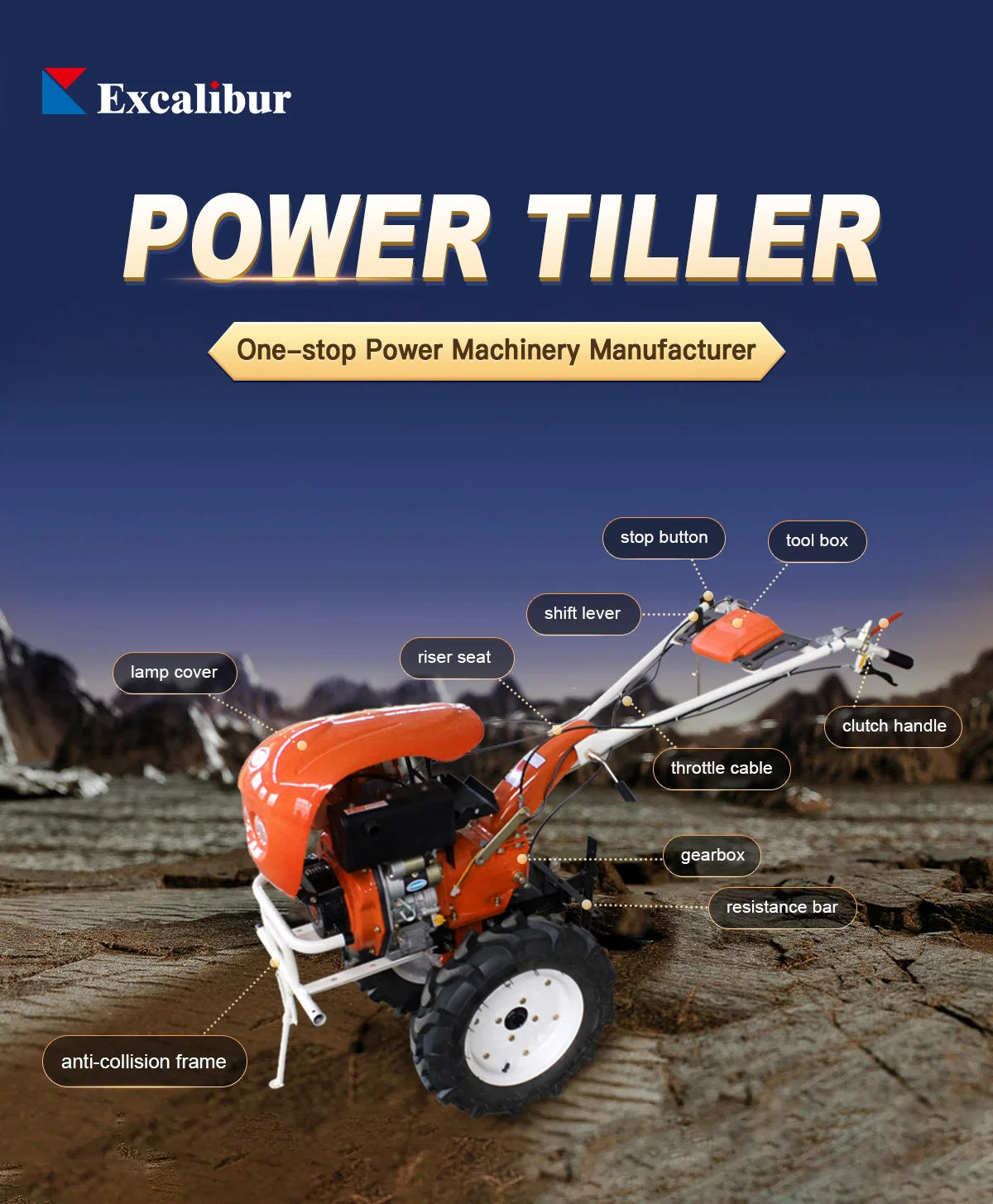 Mini Timon Excalibur Sd610 Land Cultivator And Tillering Machine Power ...