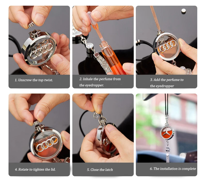 Fashional Styles Car Logo Luxury Car Scents Hanging Freshener Perfume