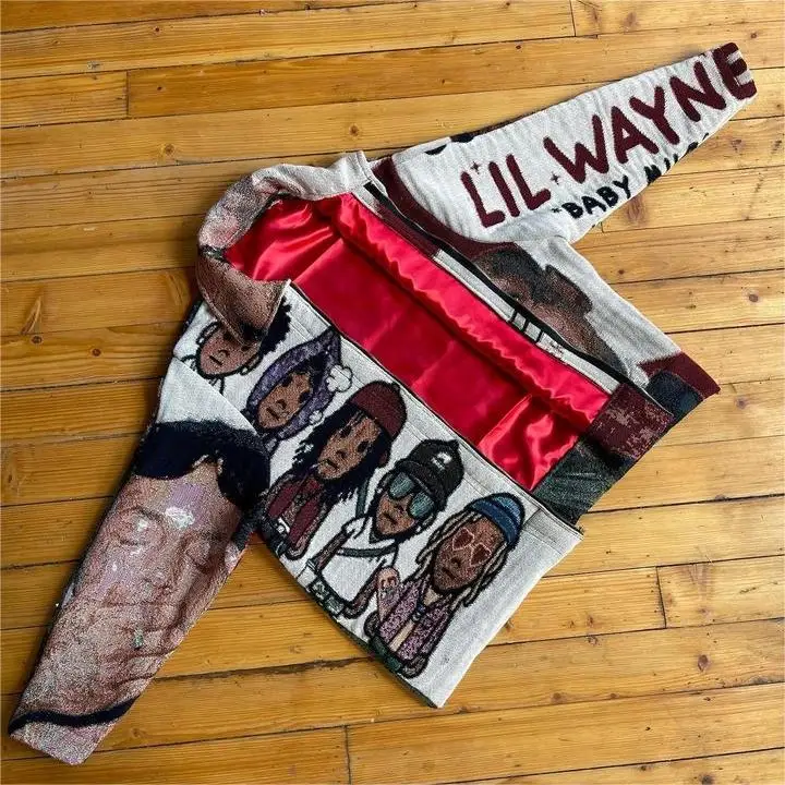 Custom New Fall Winter Tapestry Zipup Jacket For Men Stylish Fashion