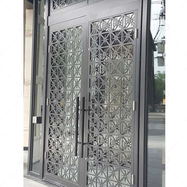 Modern White Prehung Exterior Front Door Bulletproof Steel with Side Window for Villas