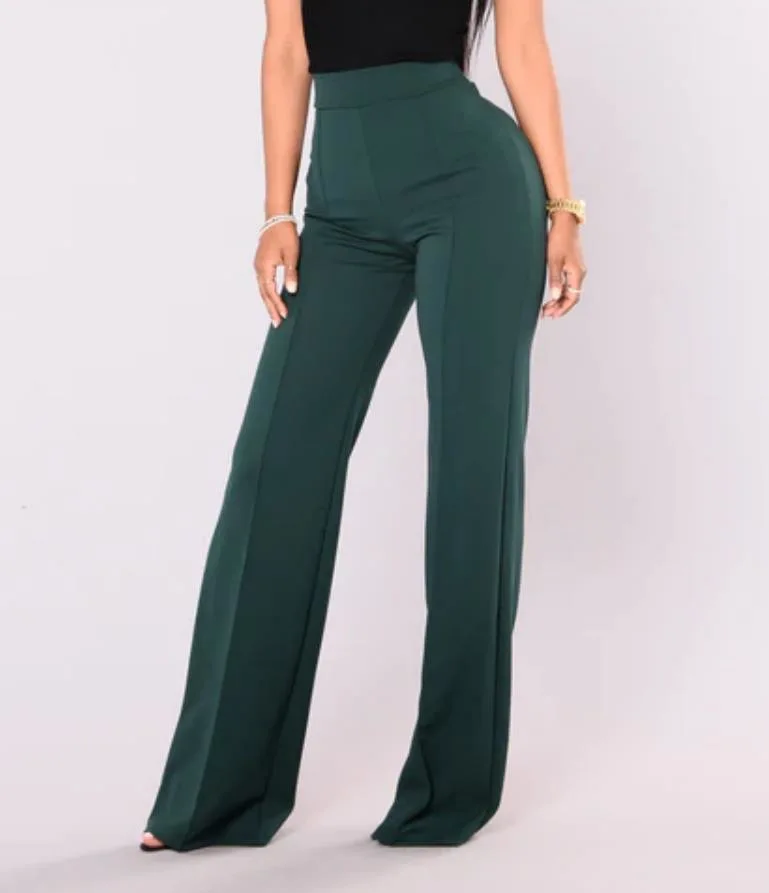 High Waisted Women's Dress Pants for Women Crepe-knit Design With Back Hidden Zipper Women's Pants Trousers Harem Pants Casual