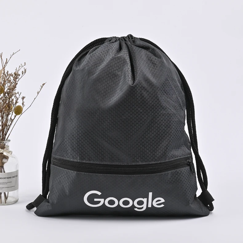 Wholesale Promotional Waterproof Polyester Nylon Sports Drawstring Gym