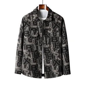 Plus-size Men's Autumn Eco-Friendly Anti-Wrinkle Denim Bomber Jacket High Quality Custom Casual Cotton Spandex