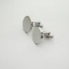 Steel Silver Round 16*16mm Cufflinks 1prs