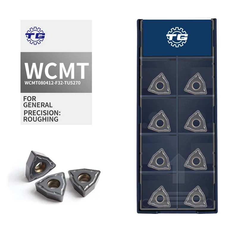TG WCMX WCMT050308 WCMT06T308 WCMT080412-F32-TU5270 カービドドリルビット 機械工具 CNC 切削工具 ドリルブレード Uドリルインサート