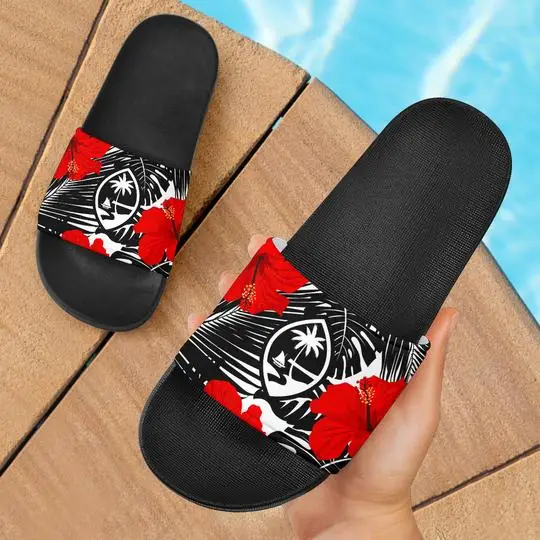 Men's Beach Slippers with Palm Tree Prints - China Slipper and