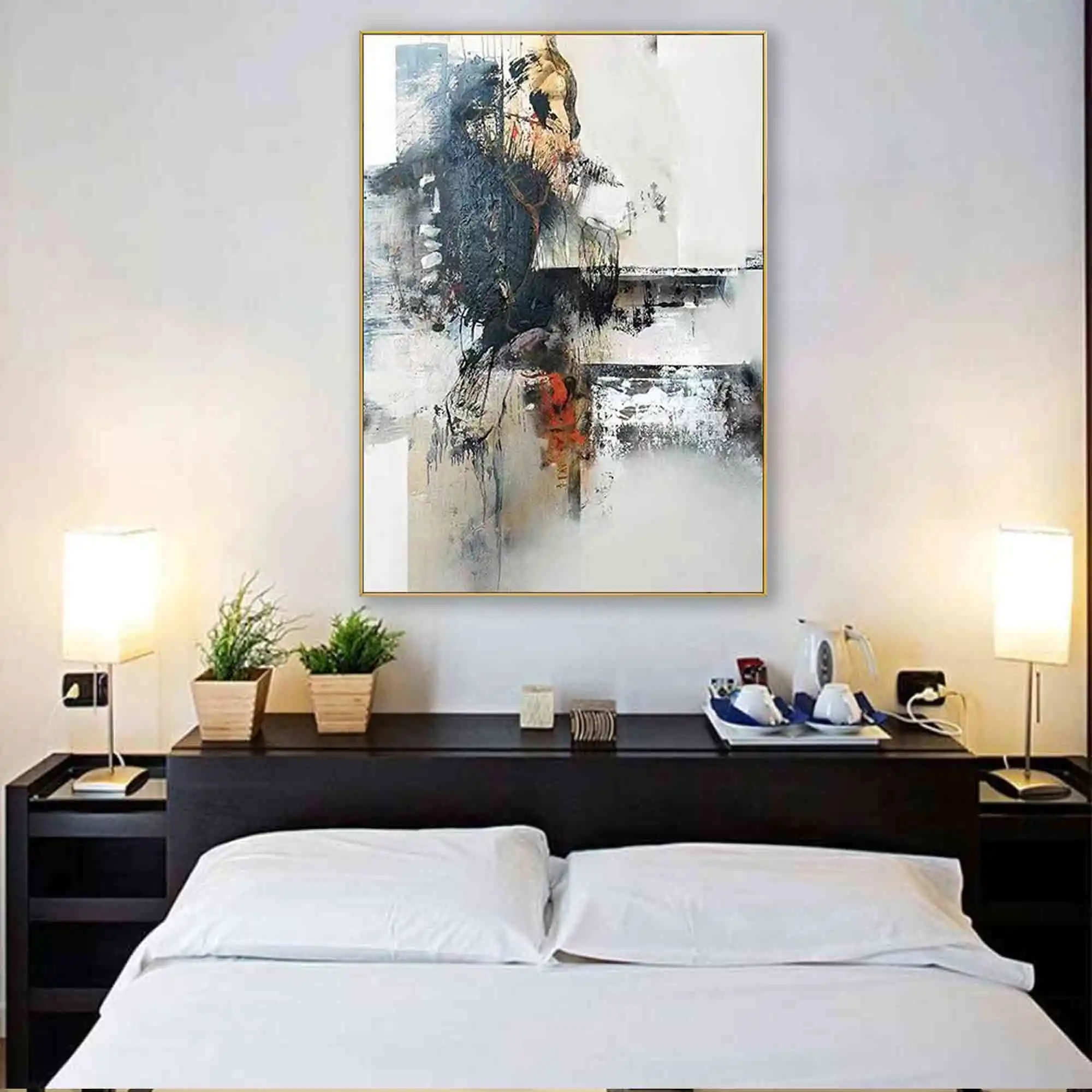 Cheap Large Size Abstract Paintings for Living Room Wall Canvas with Frame Art Painting Oil Painting Canvas Wall Art