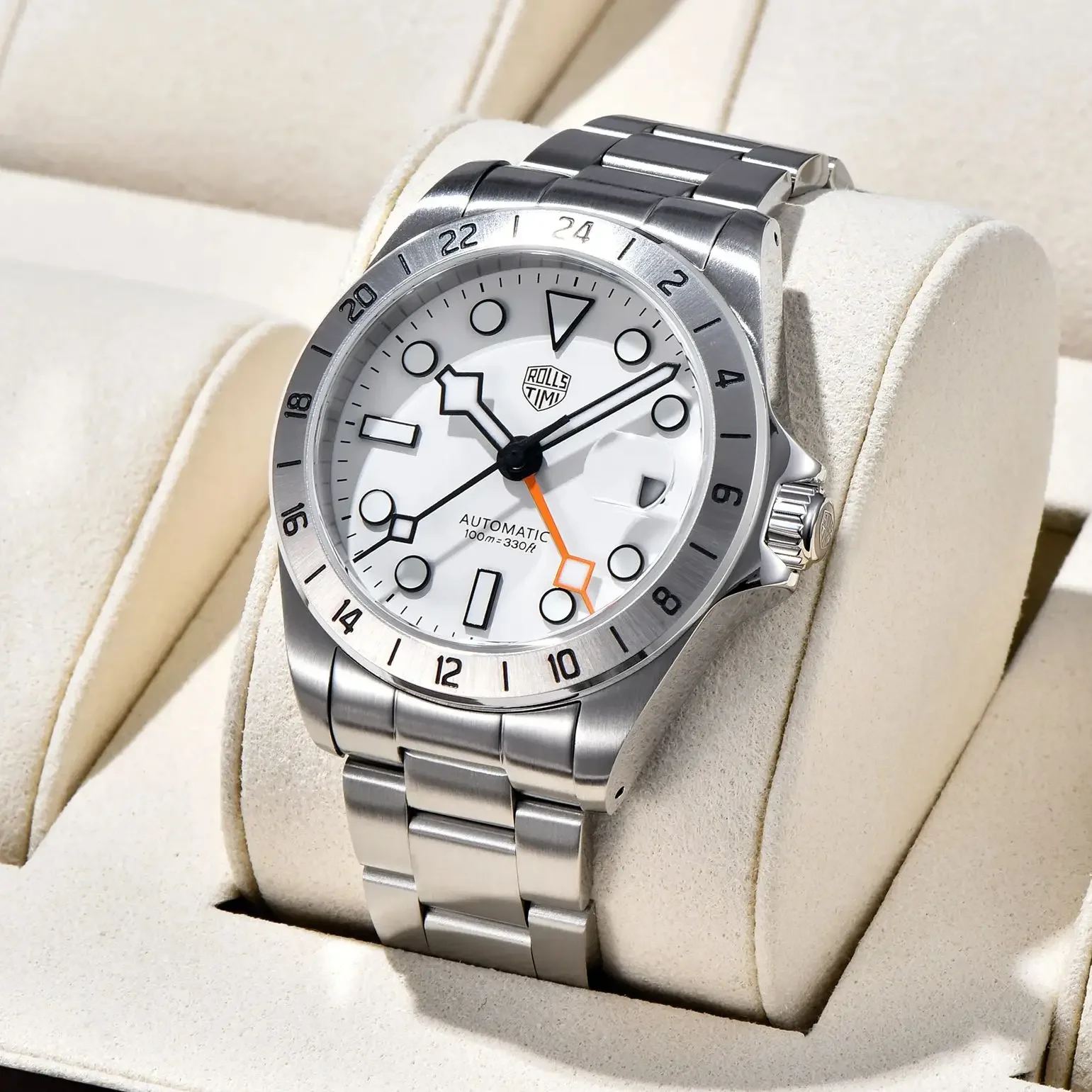 Luxury ROLLSTIMI RT-7911 Men's Automatic Mechanical GMT Watch