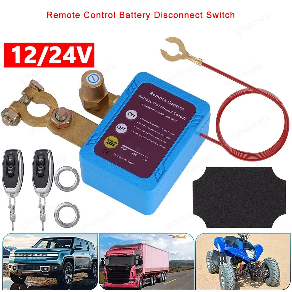 In-Car Remote Controls Remote Control Car Battery Disconnect Switch - 200A Kill Switch Master Isolator Cut Off 200A Battery Cut Off - Foto 10