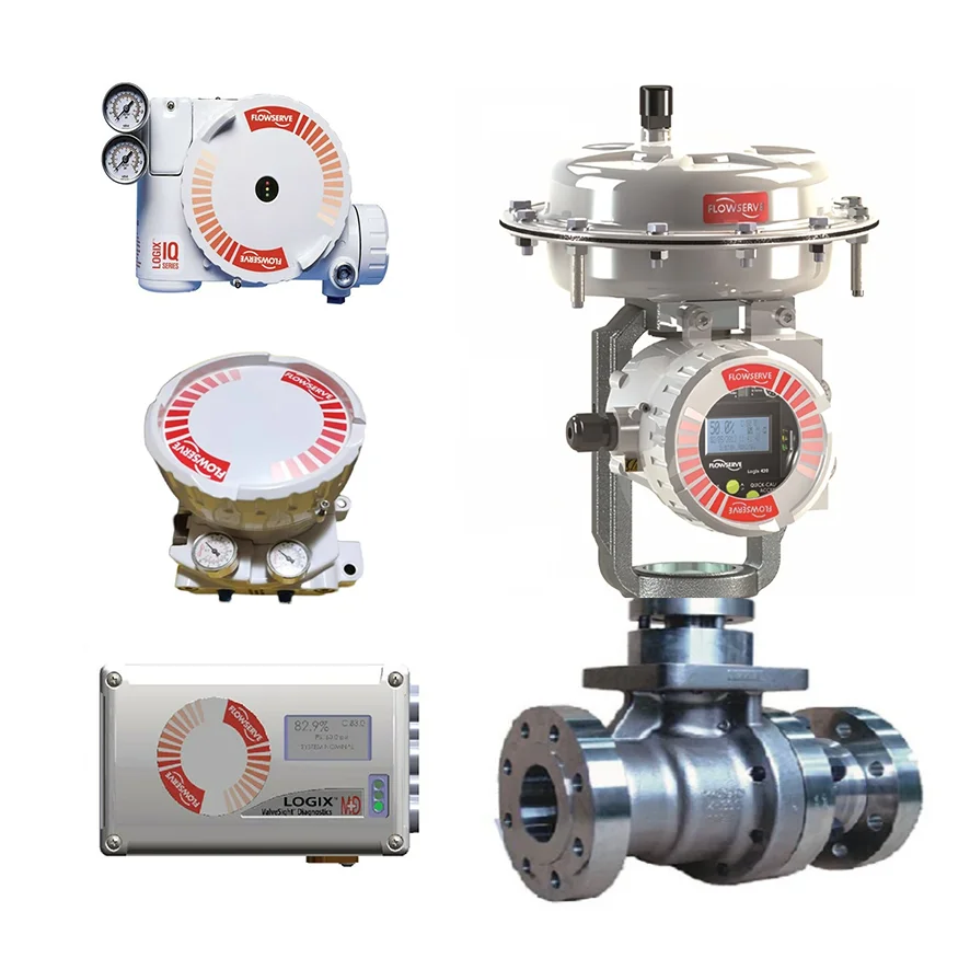 Chinese Control Valves With Flowserve  Pneumatic Digital Valve Positioner 3200MD-28-D6-E-04-40-0G-0F and 67cfr regulator