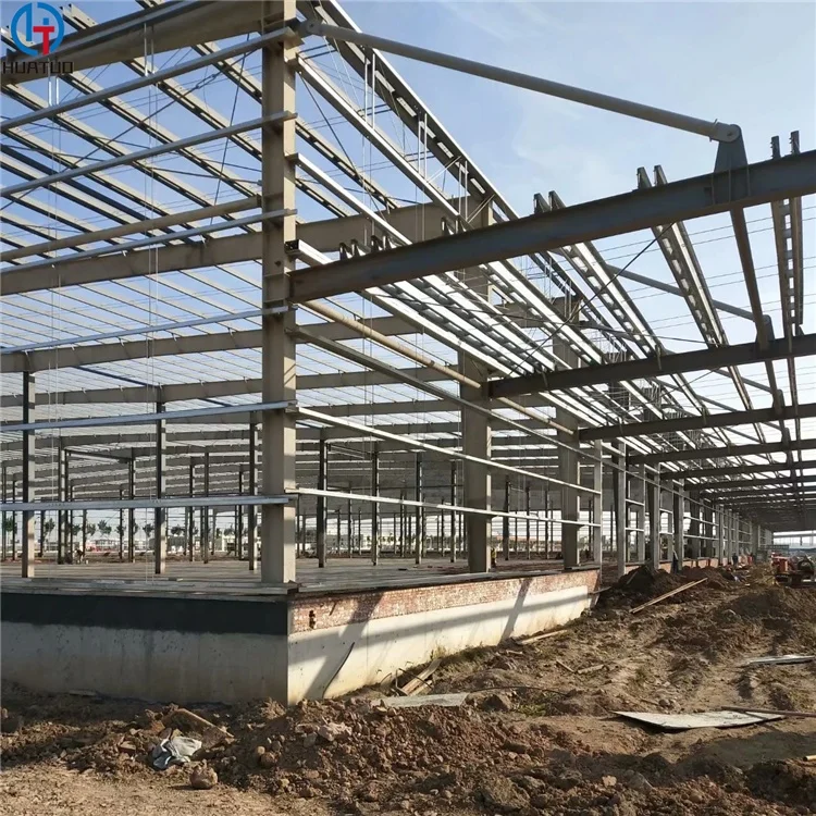 Prefabricated I Steel Column Q355 Quality H Beams Warehouse With Single Span Structural Building
