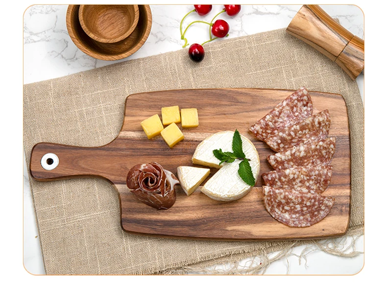 Custom Acacia Wood Bamboo Charcuterie Board Serving Platter for Cheese ...