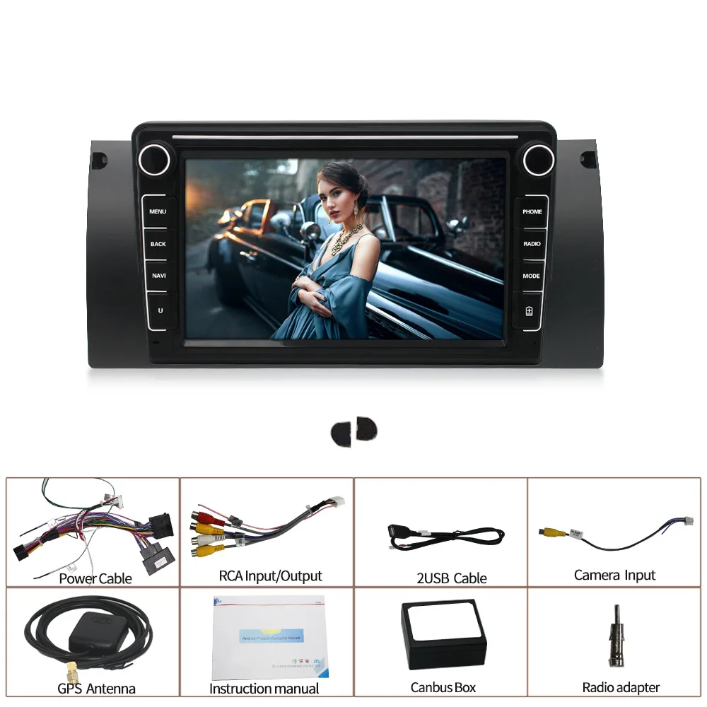 Android Car Radio 8 Inch Touch Screen Double Din 1+16GB Radio BT WIFI GPS Car Dvd Player  for VW/PASSAT/POLO/GOLF 5/6