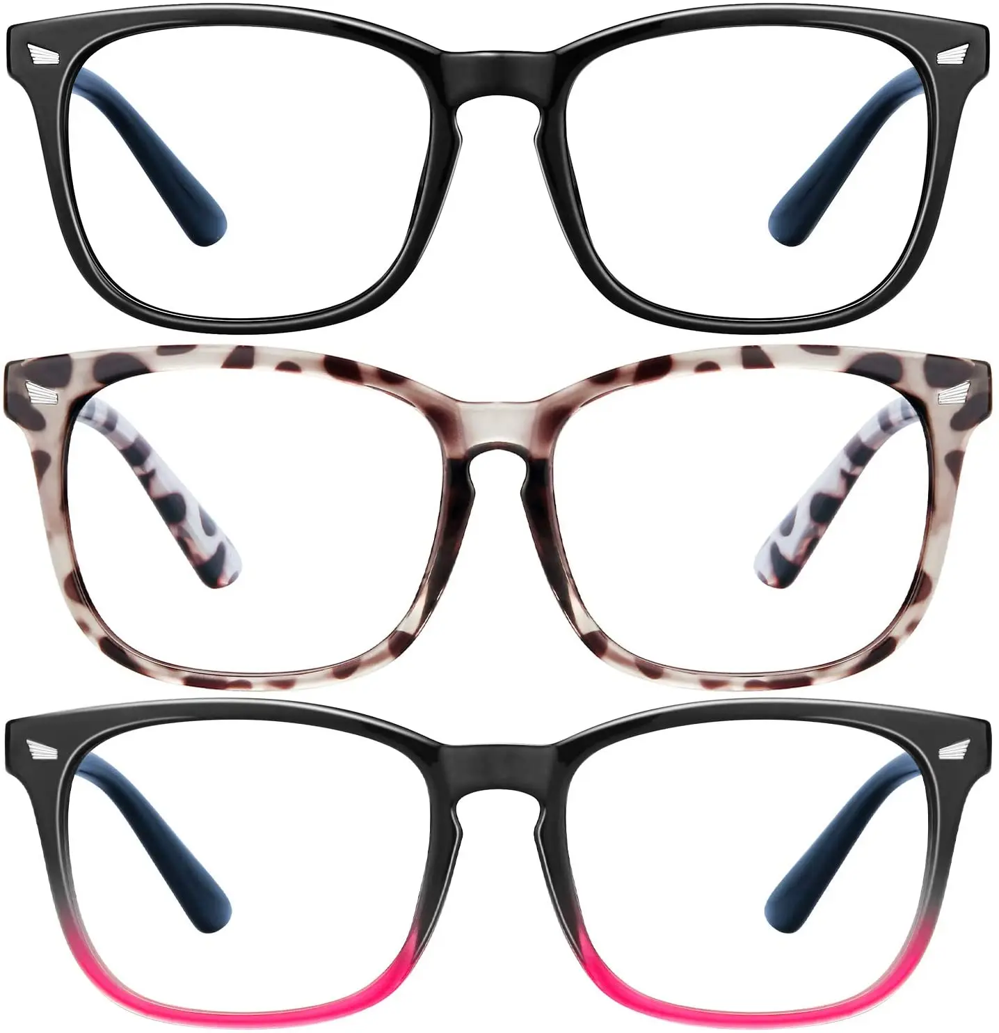 3pack Computer Game Glasses Block Blue Light Style