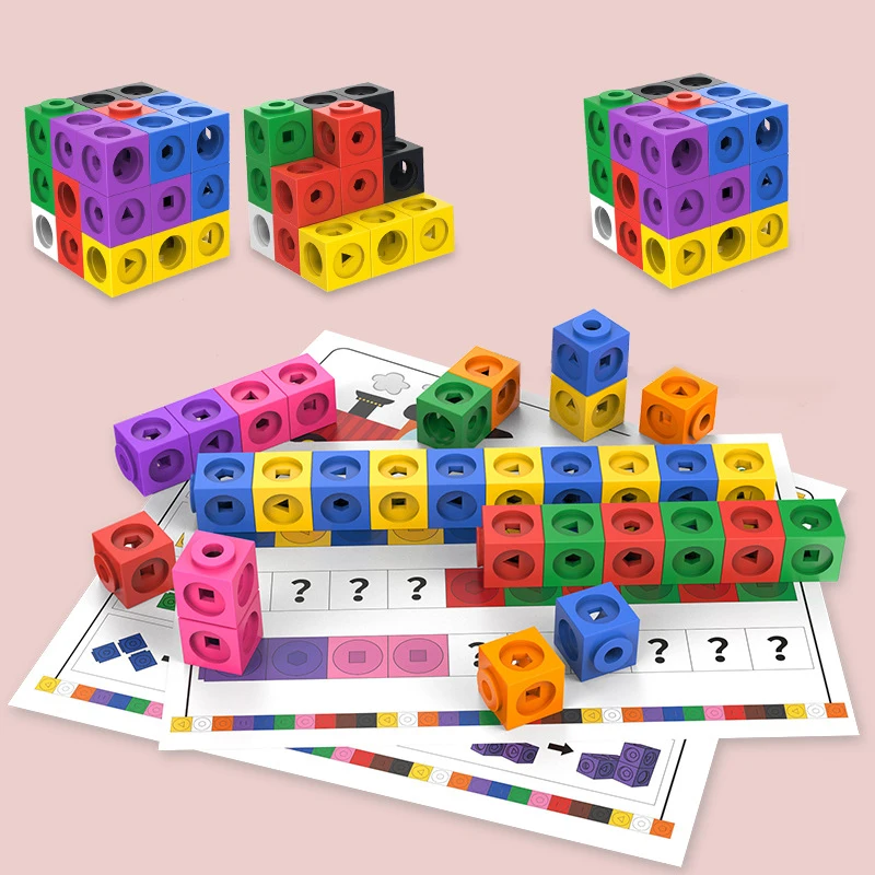 Учебный математический развивающий набор-манипулятор, обучающий стержень для мозга, игрушки для детей, математика, просвещение, кубики с защелками, строительные блоки