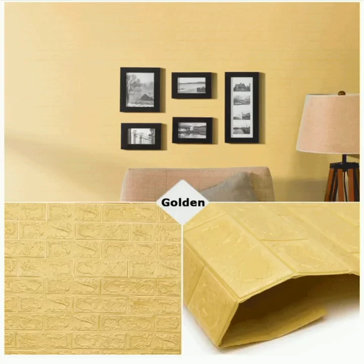 Z101 38mm 77*70cm Home Covering Pe Foam 3d Brick Wallpaper Self
