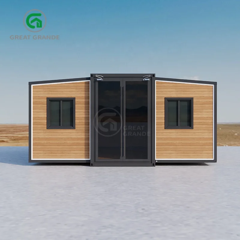 Grande Casa Prefabbricata Estendibile da 20ft con 2 Camere da Letto in Contenitore Moderno