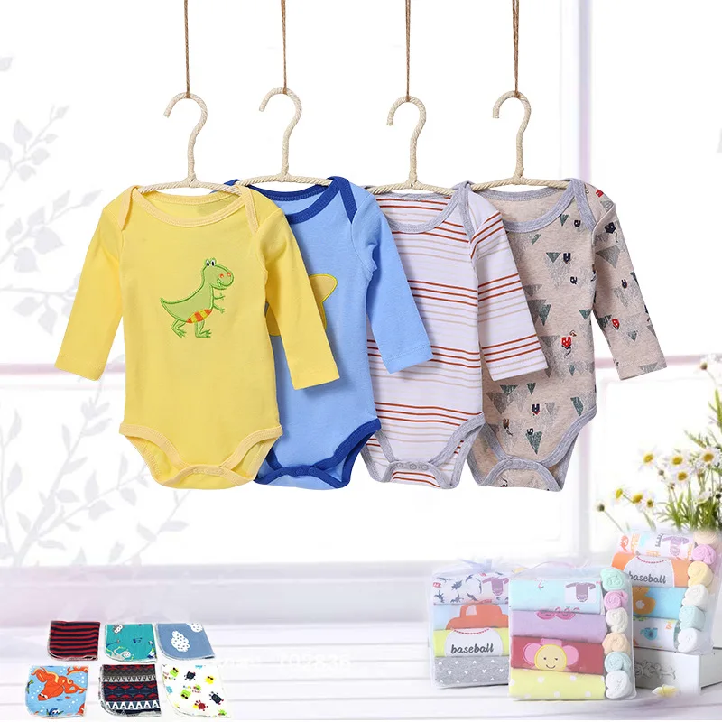 長袖ベビーロンパース