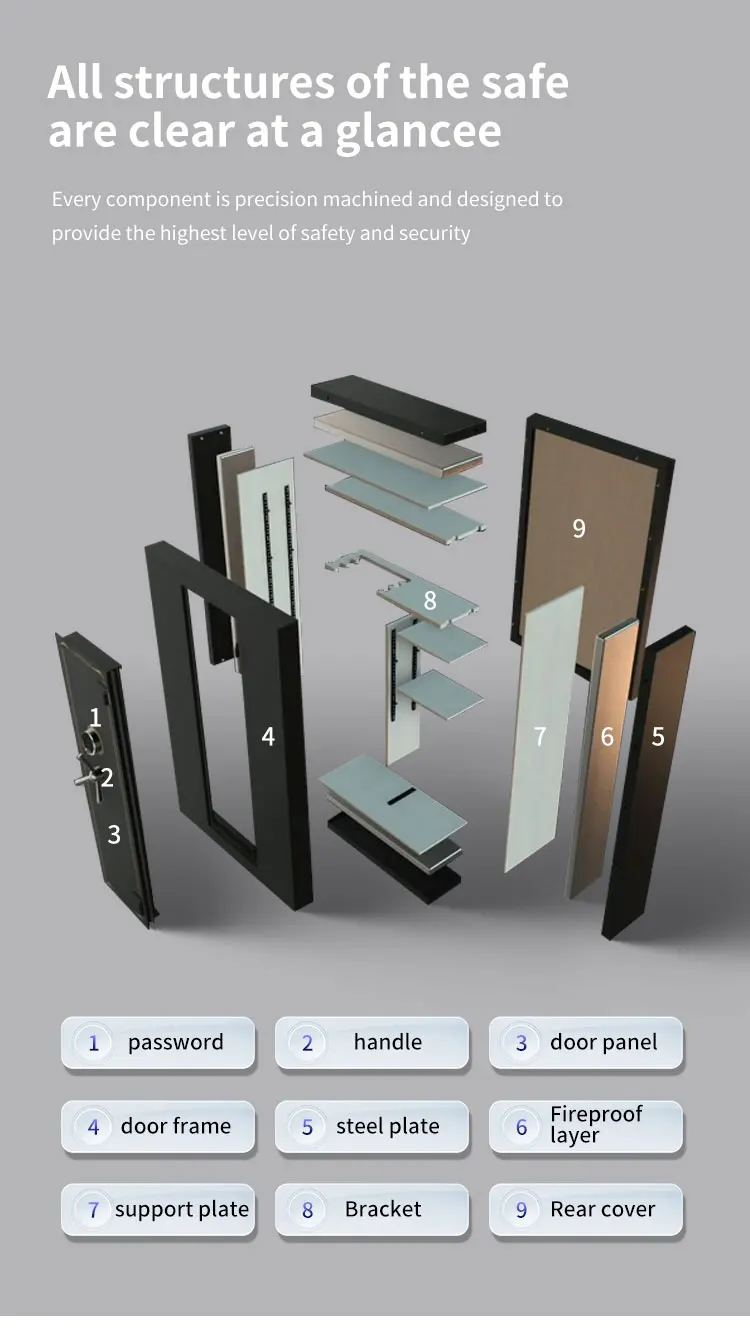 CEQSAFE High Quality Customized Digital Metal Steel Fireproof Gun Safe Box factory