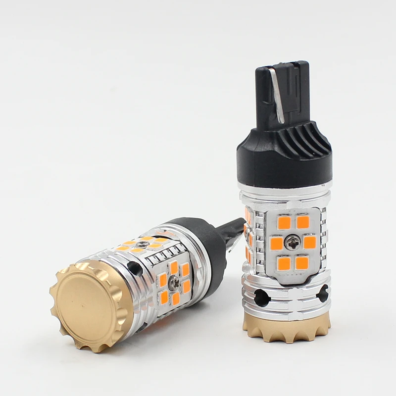 FSYLX 24SMD 3030 Canbus Car LED Turn Signal Light PW24W PWY24W 7440 7443 LED Brake Parking Reversing Lights for Sonata CE