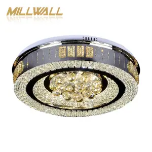 New Arrival Modern Indoor Crystal Fixture Led Ceiling Light Golden Luxury Crystal Ceiling Chandelier