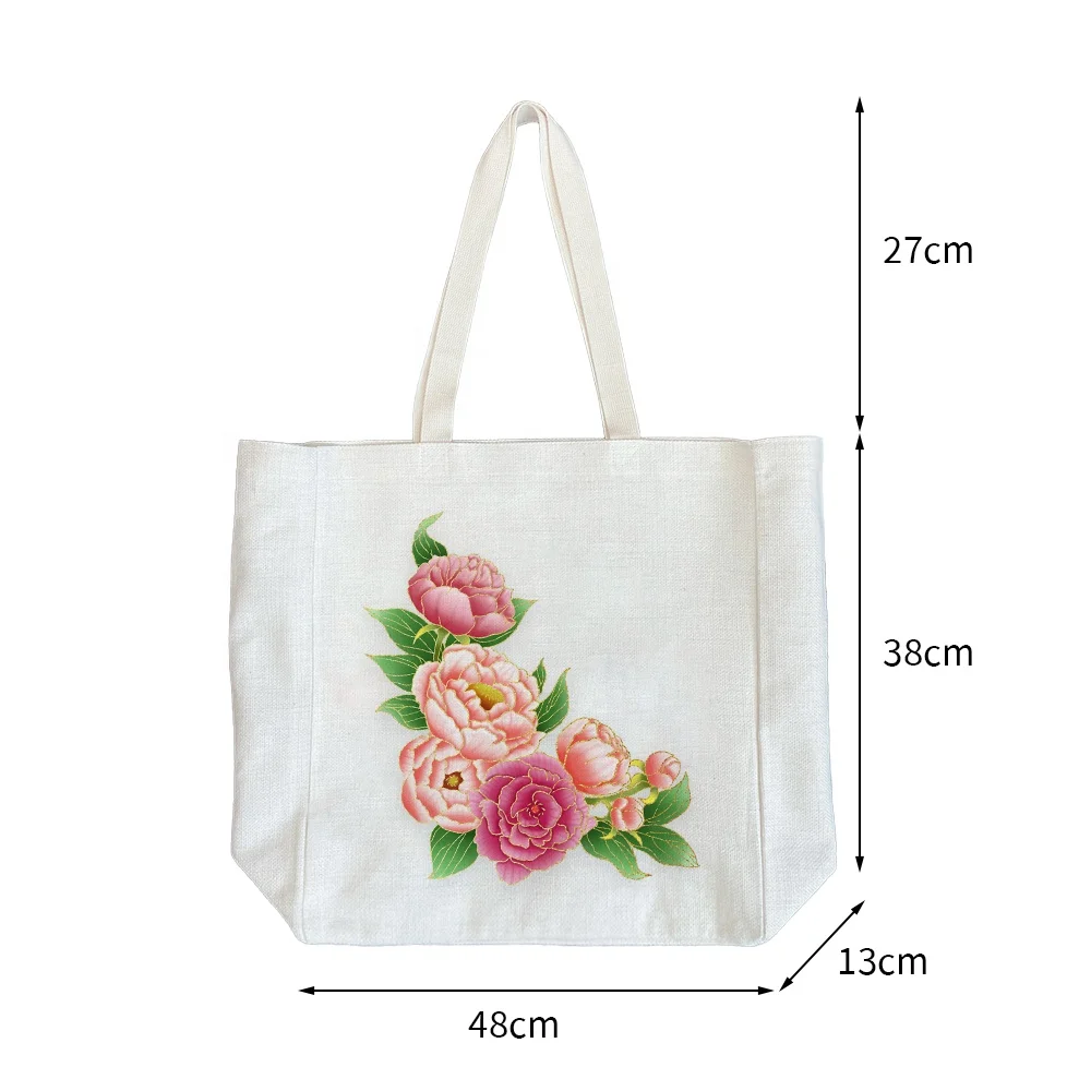Prosub Wholesale Linen Sublimation Tote Bag Blank Customized Printed